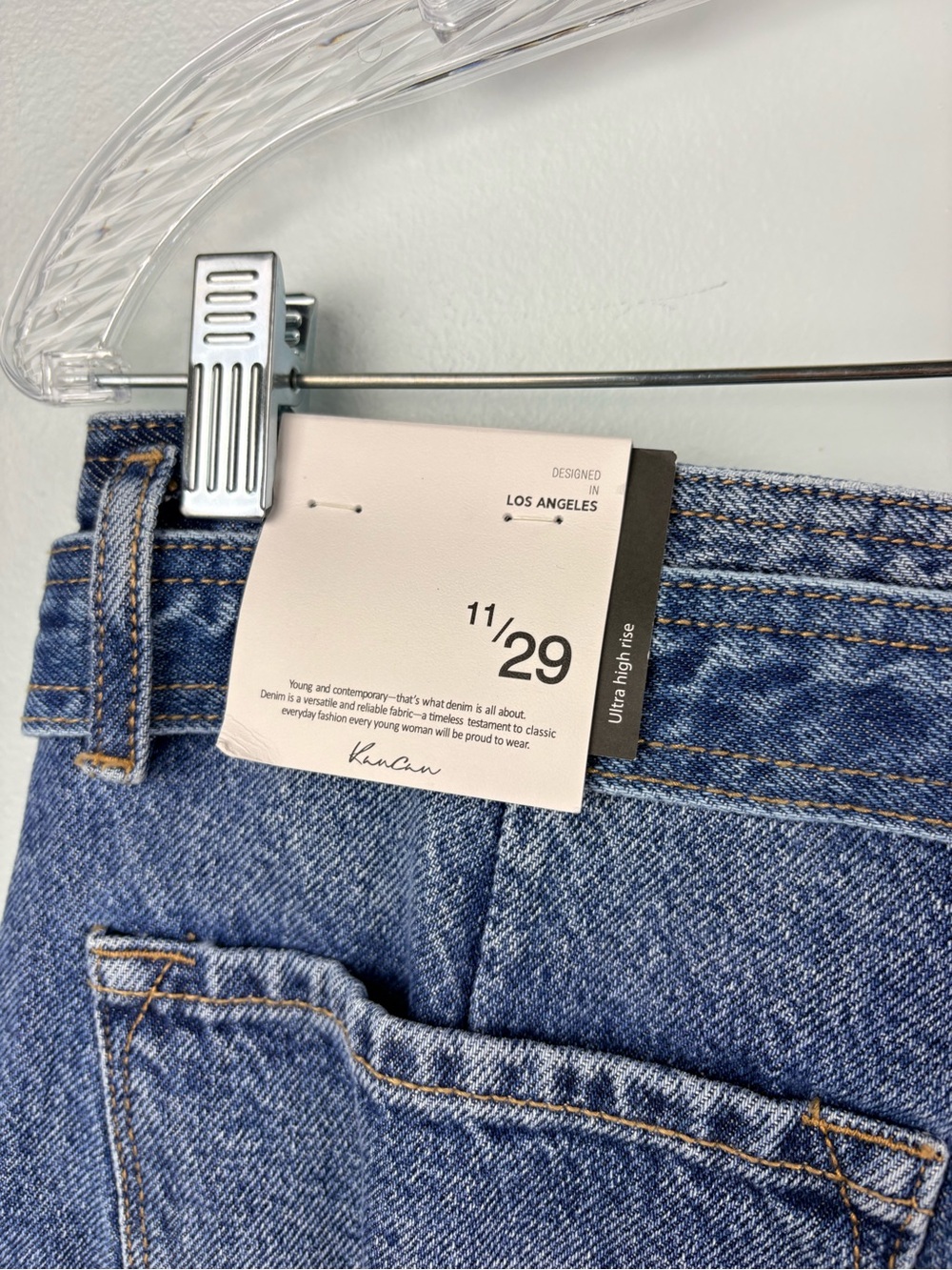 NWT Kancan Finn Ultra High Rise Wide Leg Jeans Belted Rigid Sz 11 or 29 - Picture 16 of 16